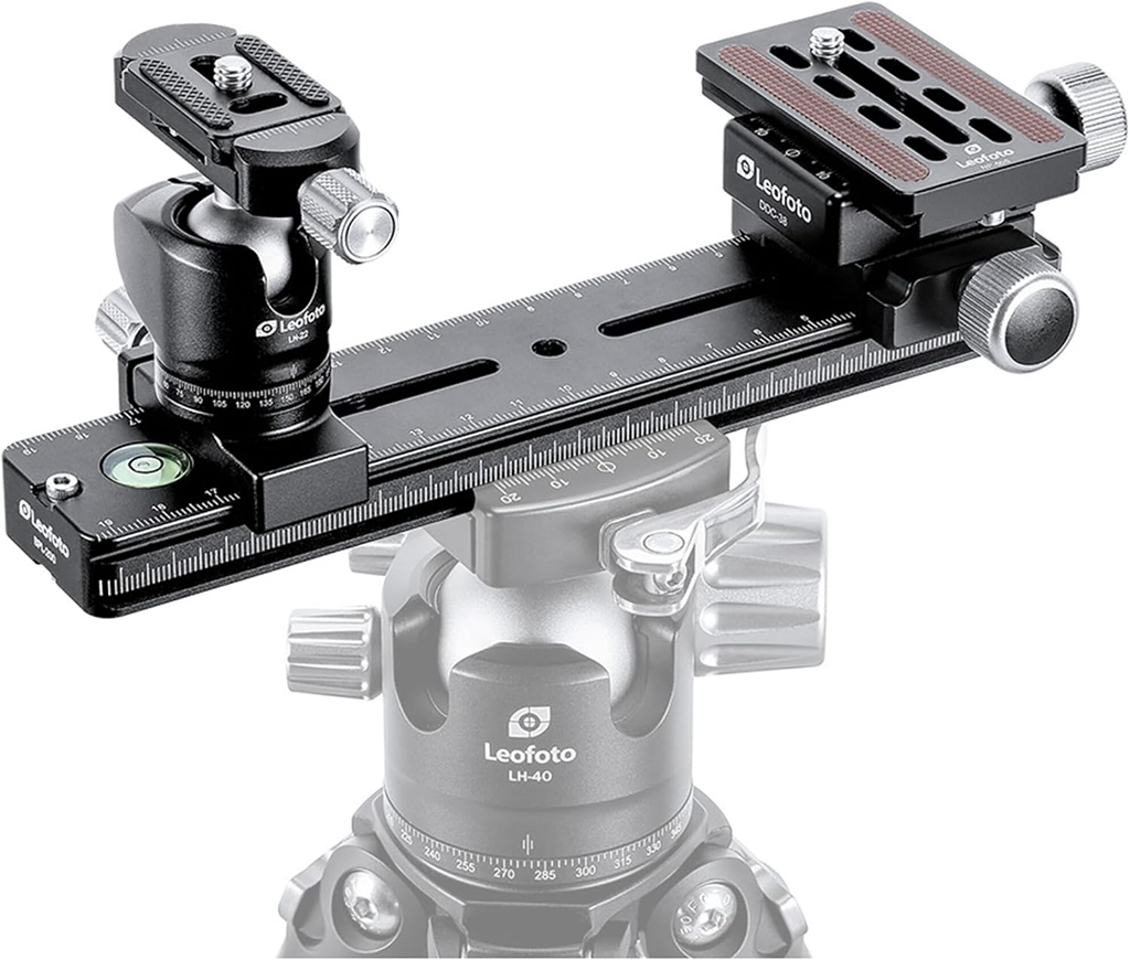 Leofoto Binocular Rangefinder Rail Kit - With Sliding 2nd mount 