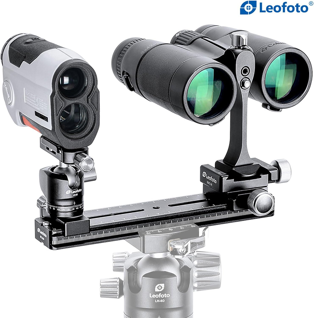 Leofoto Binocular Rangefinder Rail Kit - With Sliding 2nd mount 