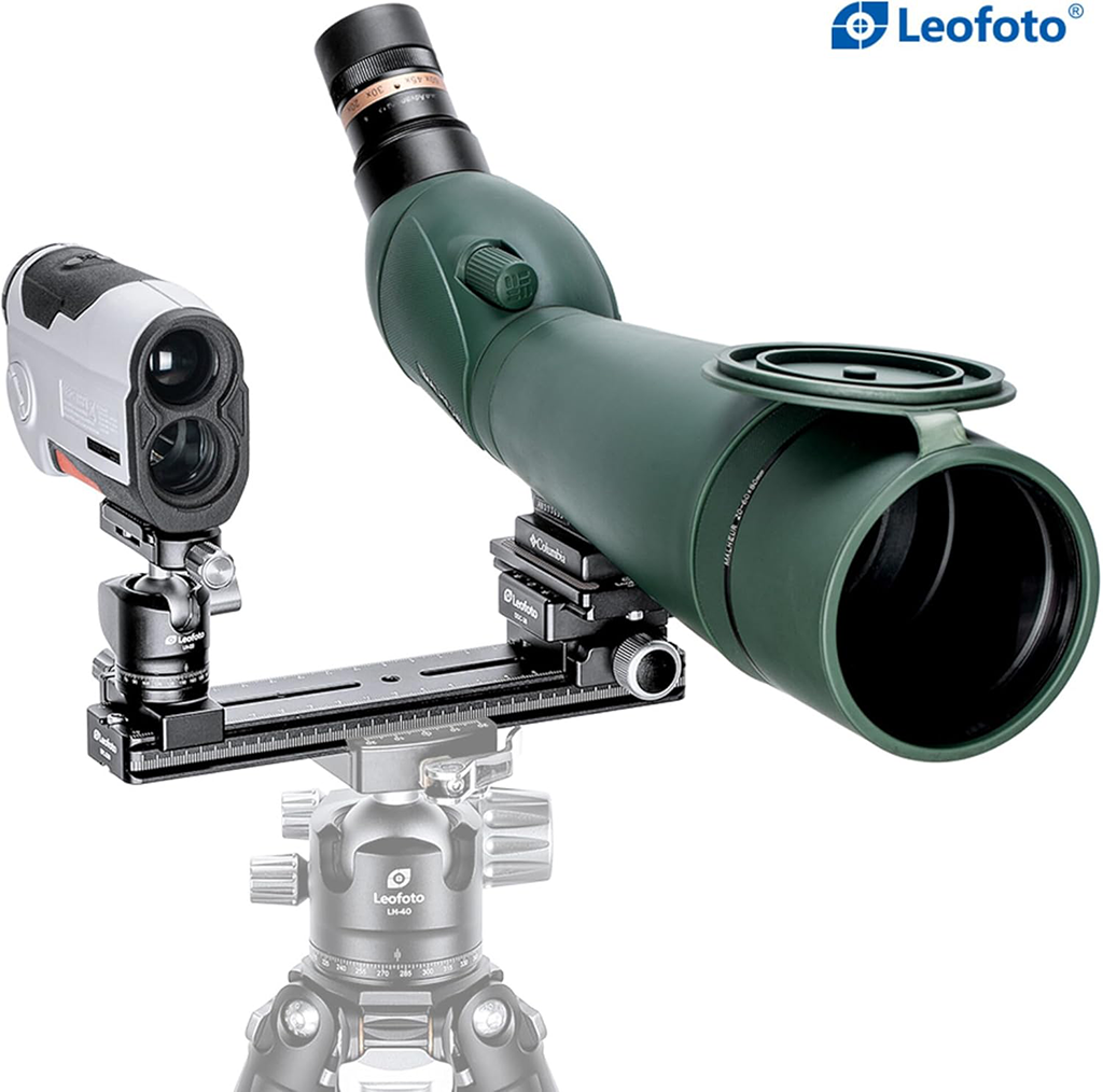 Leofoto Binocular Rangefinder Rail Kit - With Sliding 2nd mount 