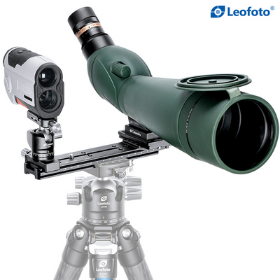 Leofoto Binocular Rangefinder Rail Kit - With fixed 2nd mount