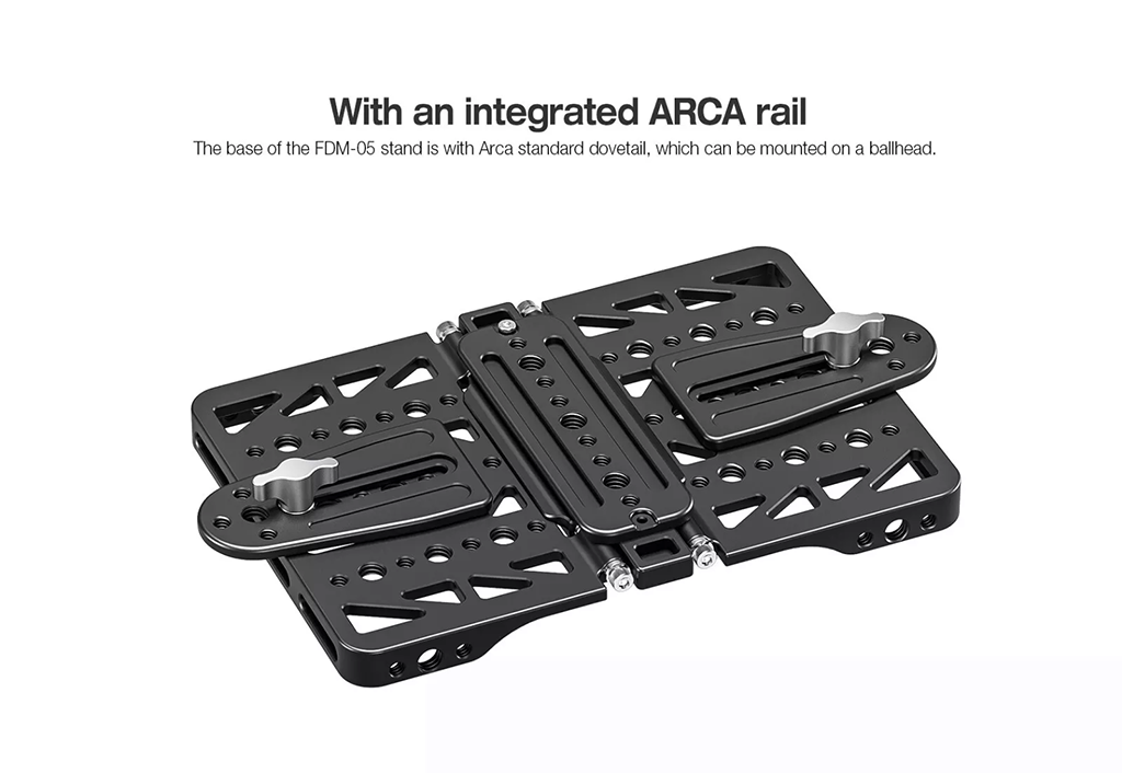 Leofoto Foldable Binocular Rangefinder Rail with ARCA Swiss Base